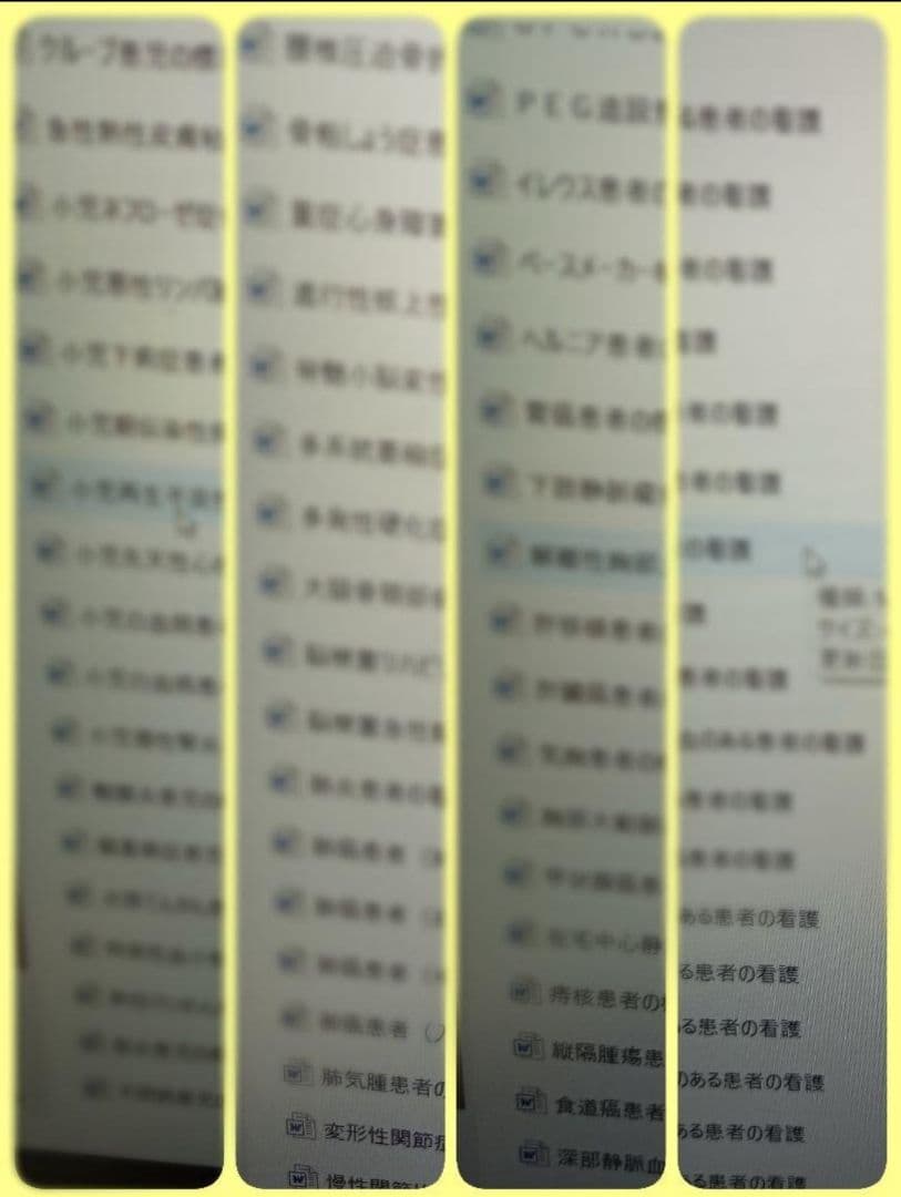 看護実習　看護過程　アセスメント　看護目標　看護技術　手順書　看護学生　国家試験