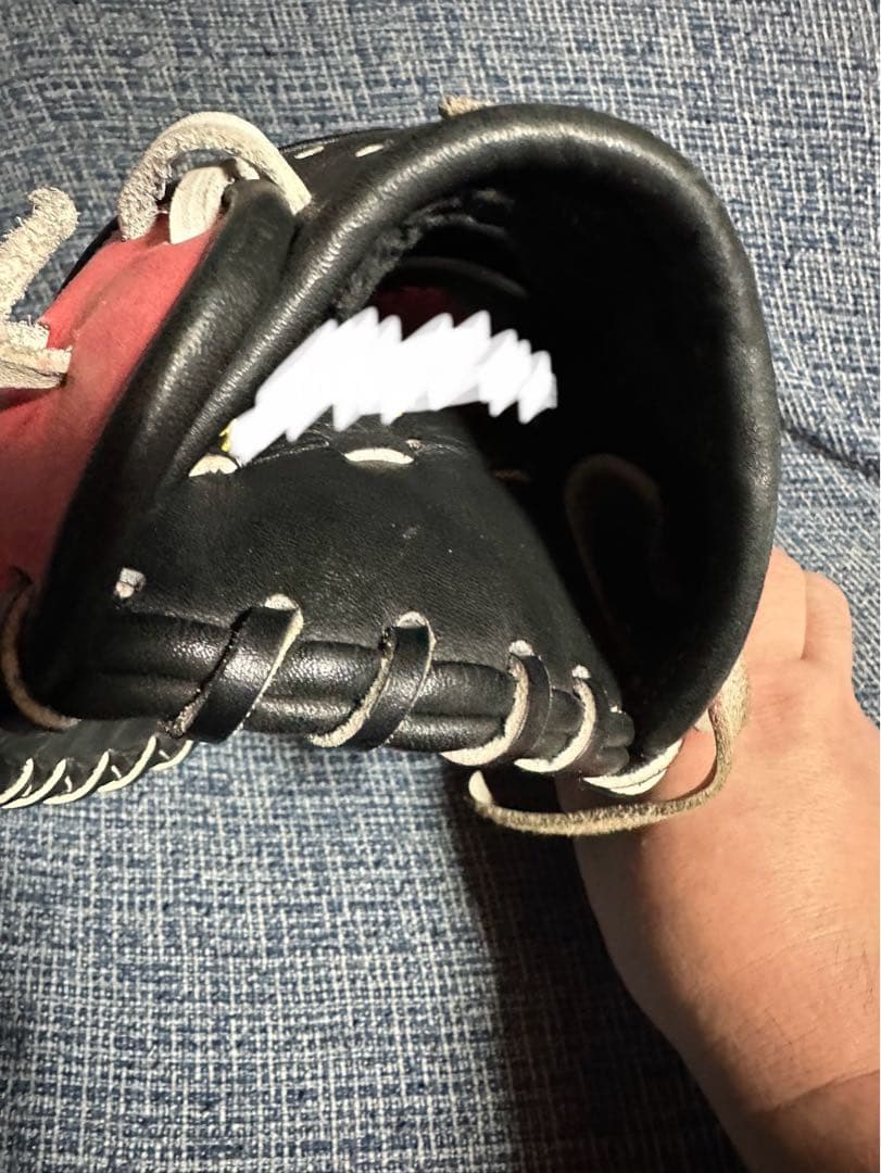 (中古)ジームス　一般用ファーストミット　オーダー　刺繍あり