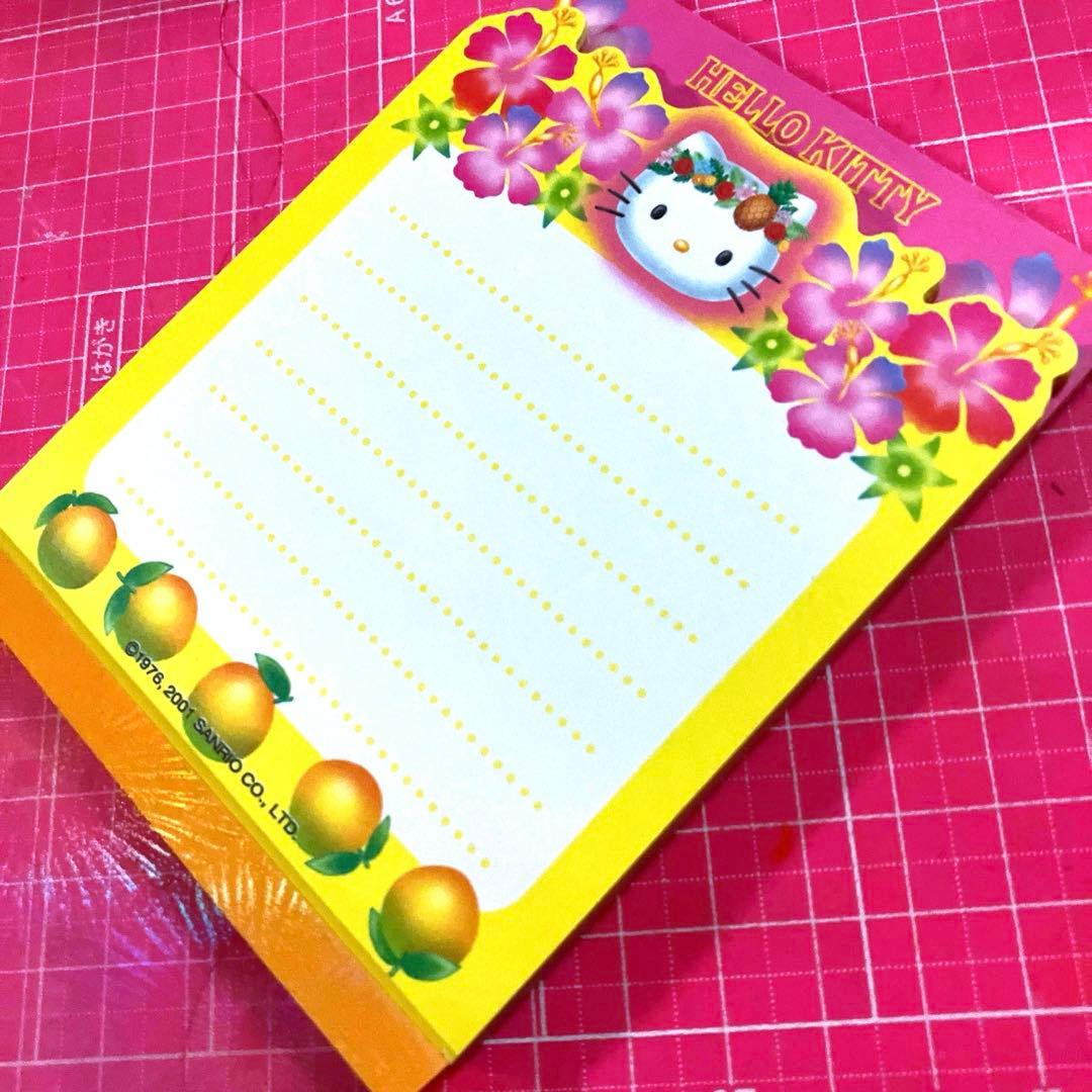 ハローキティ　ハイビスカス　ダイカットメモ帳　　激レア★