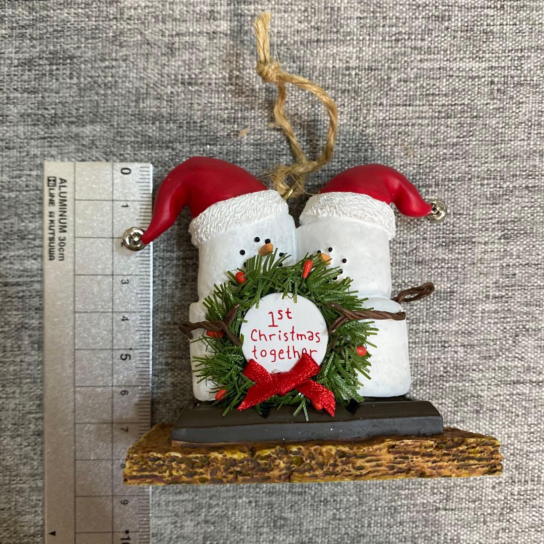 こ*ん様 雪だるまのクリスマスオーナメント7体