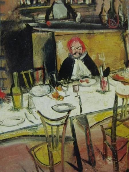 佐伯　祐三　「カフェレストラン」　超希少画集より、新品額装付