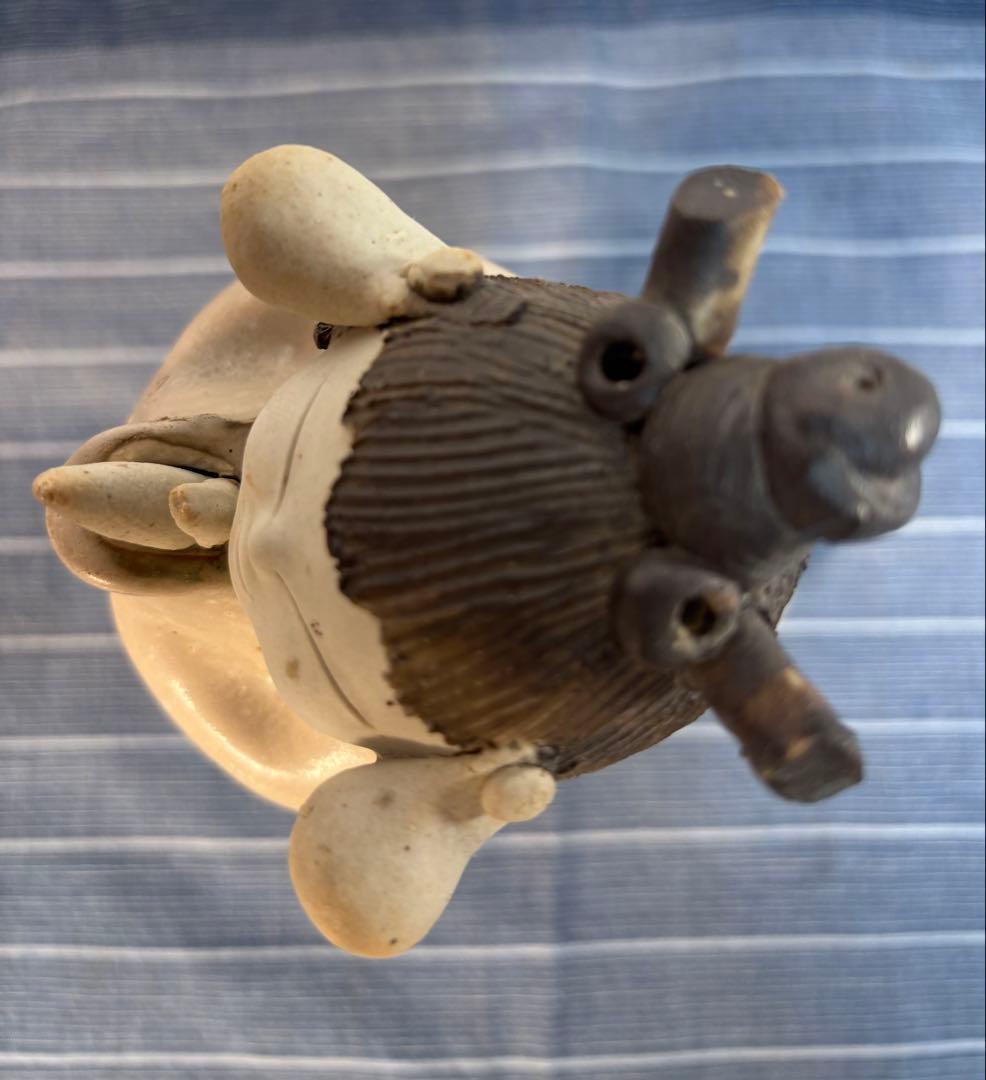 「念ずれば花ひらく」森元青芳 作 砥部焼 陶器人形