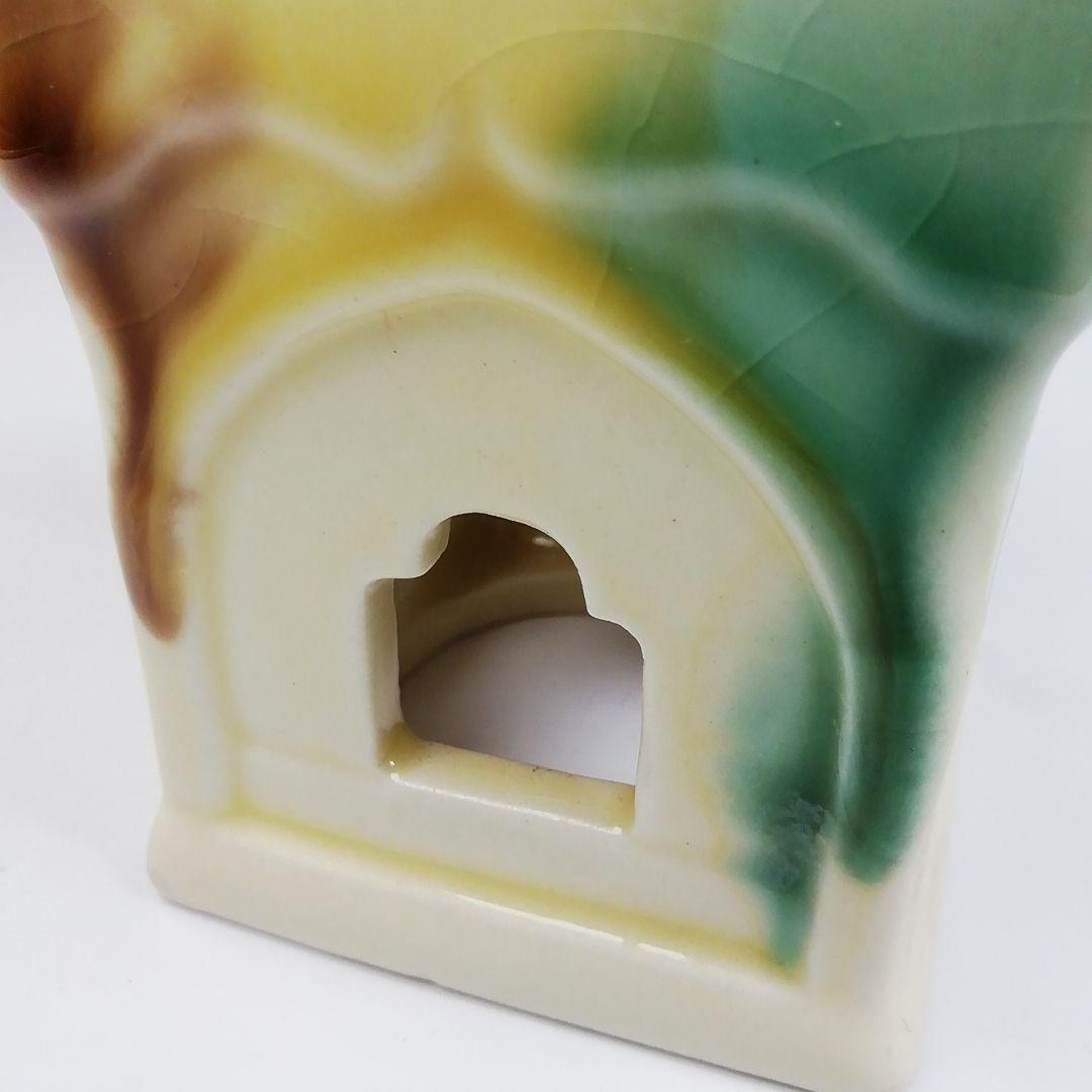 Ｗ１０２　蓋置　『長崎三彩』『天主堂　江口秀山 作』　共箱　茶道具