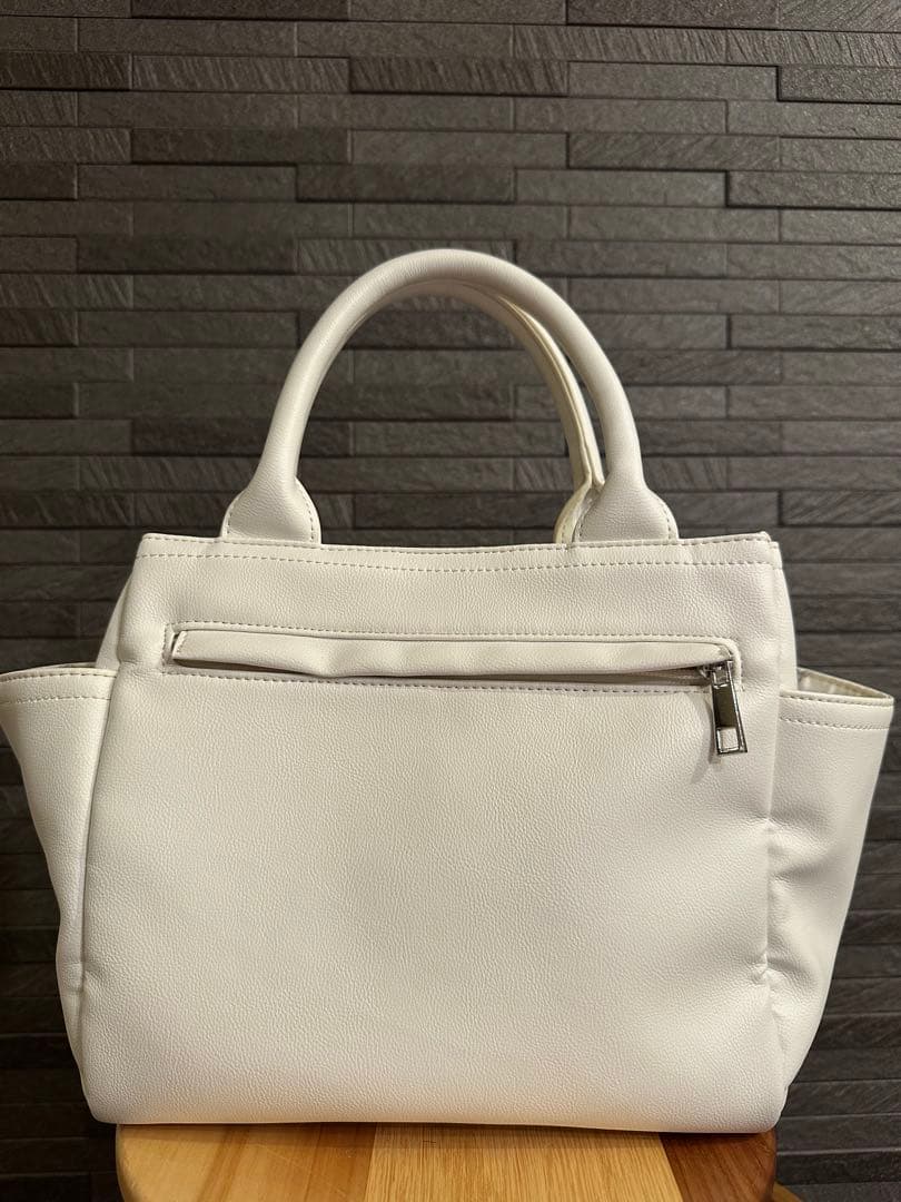 1piu1uguale3GOLF ホワイト ロゴ入り バッグ