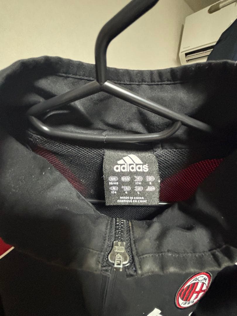ACミラン adidas ジャケット 黒赤
