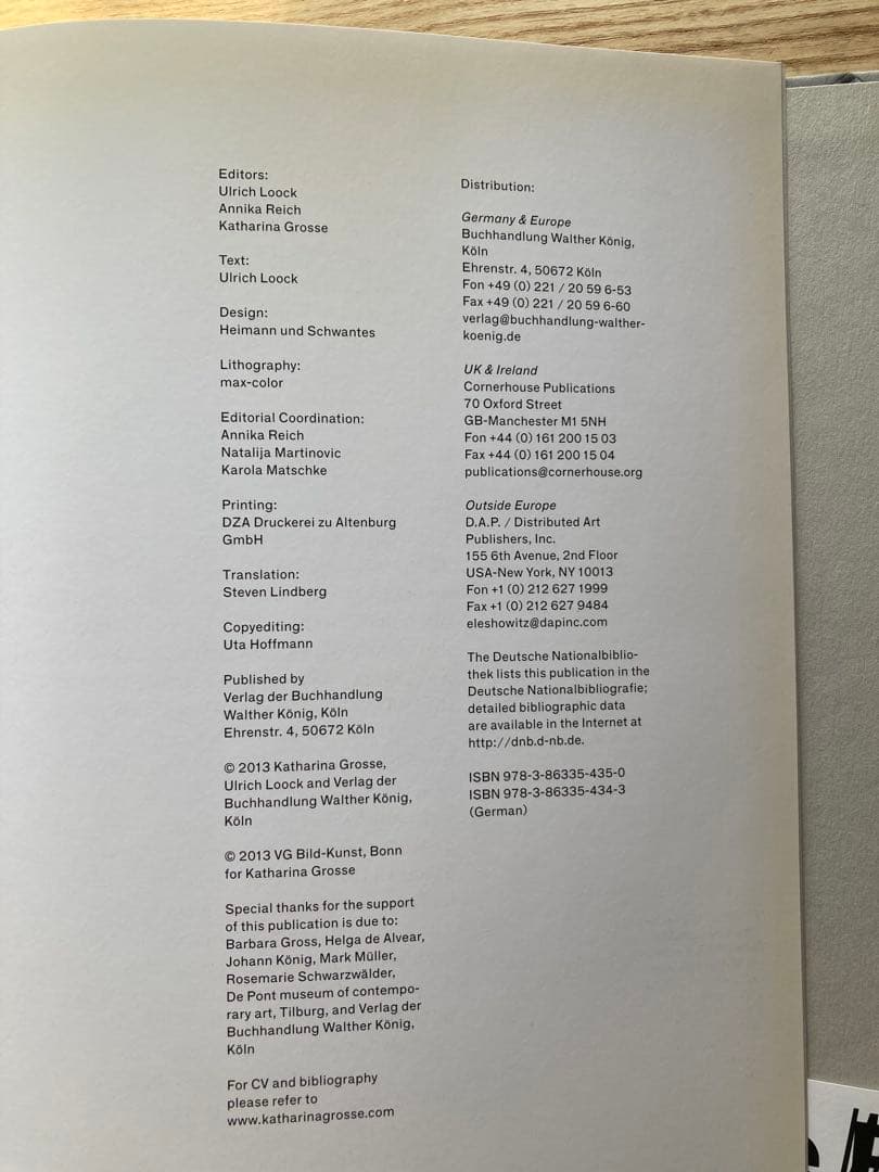 カタリーナ・グロッセ作品集　英語版　Katharine Grosse