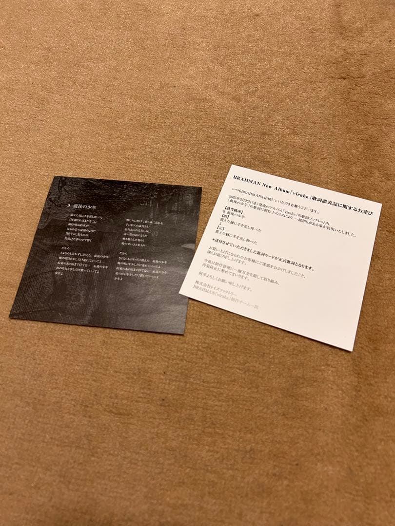 BRAHMAN viraha 完全生産限定盤 TシャツLサイズ