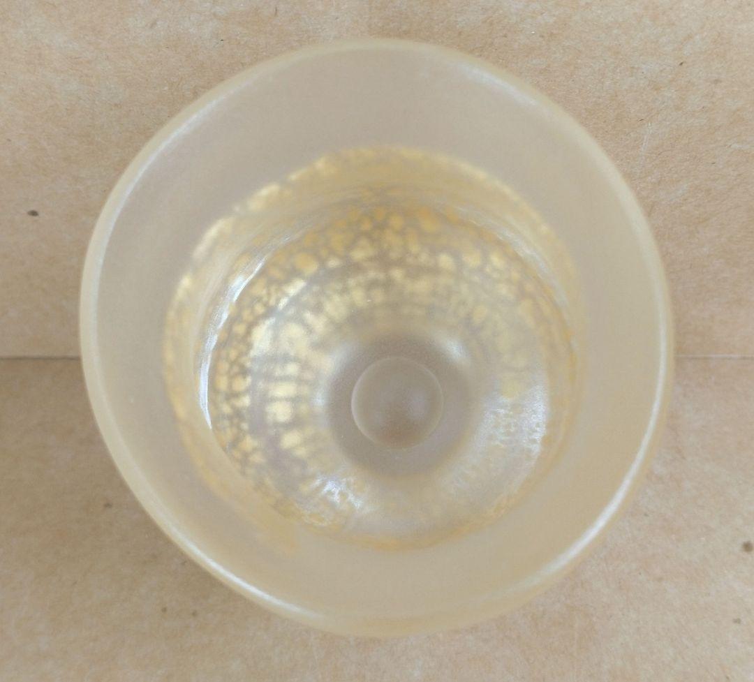 【本物保証】藤田喬平 手吹ぐい呑 共箱 栞 無傷美品 文化勲章受章(2002年)