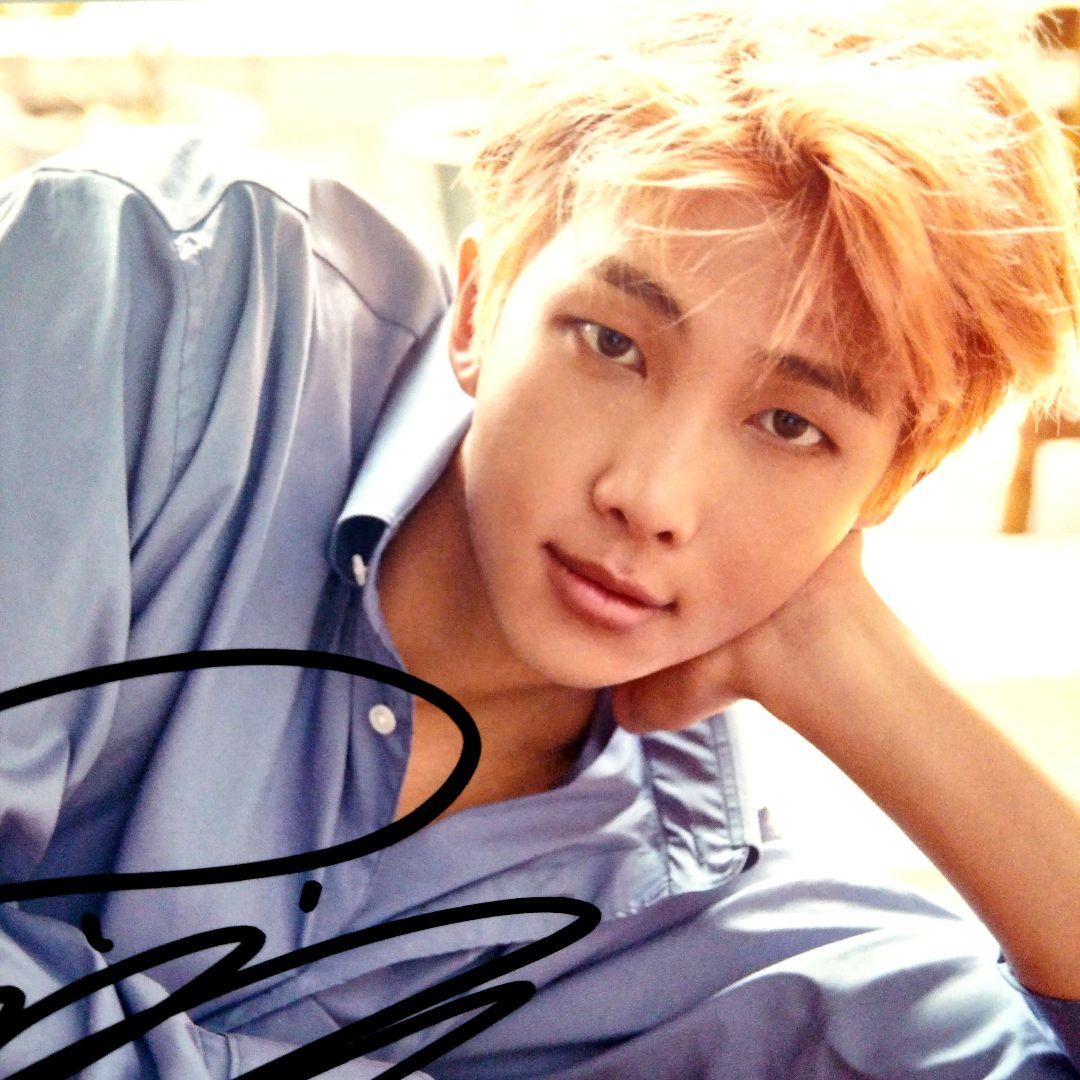 セール中…RM直筆サイン入り2Lサイズ写真‥BTS…防弾少年団…1