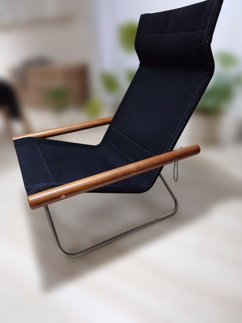 Nychair X　ニーチェア　ブラック　ウォールナット　オットマン　セット