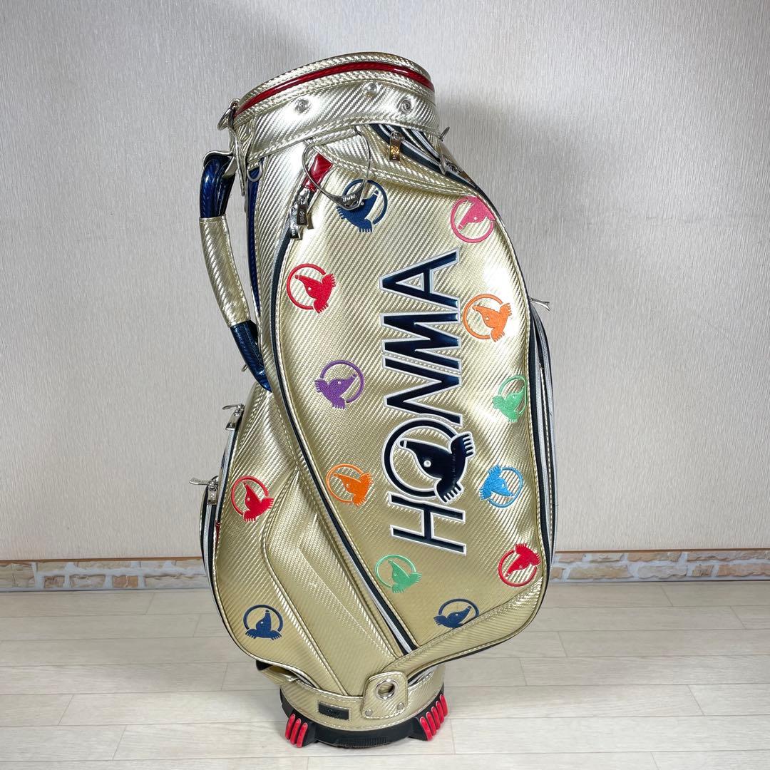 希少品　HONMA ホンマ キャディバッグ　ゴルフバッグ　モグラ刺繍　フード無し