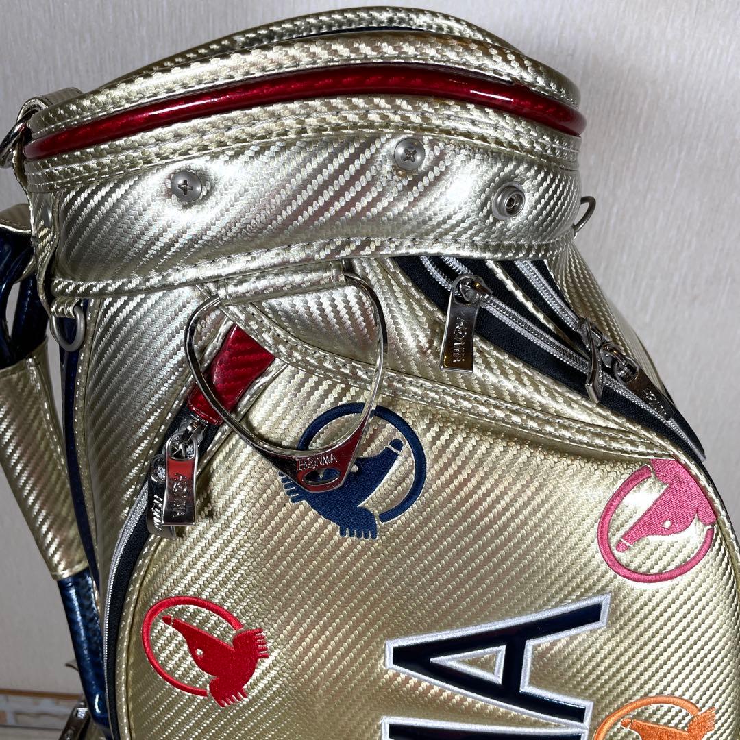 希少品　HONMA ホンマ キャディバッグ　ゴルフバッグ　モグラ刺繍　フード無し