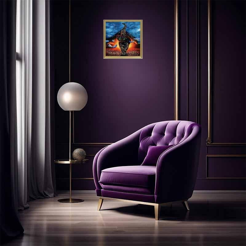 アートフレーム 黒猫 絵画 クリスタルピクチャー アートパネル