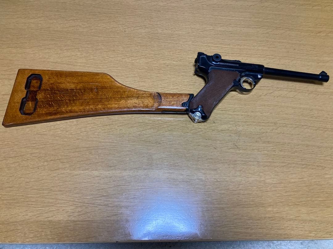 タナカワークス製ルガー P08ブローバック　ルガーP08用の木製ストックセット