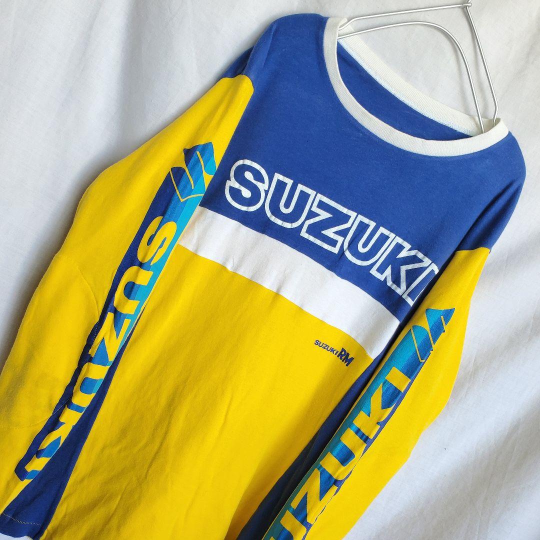 希少 90s SUZUKI　モーターサイクル　ロンt 車 バイク 古着