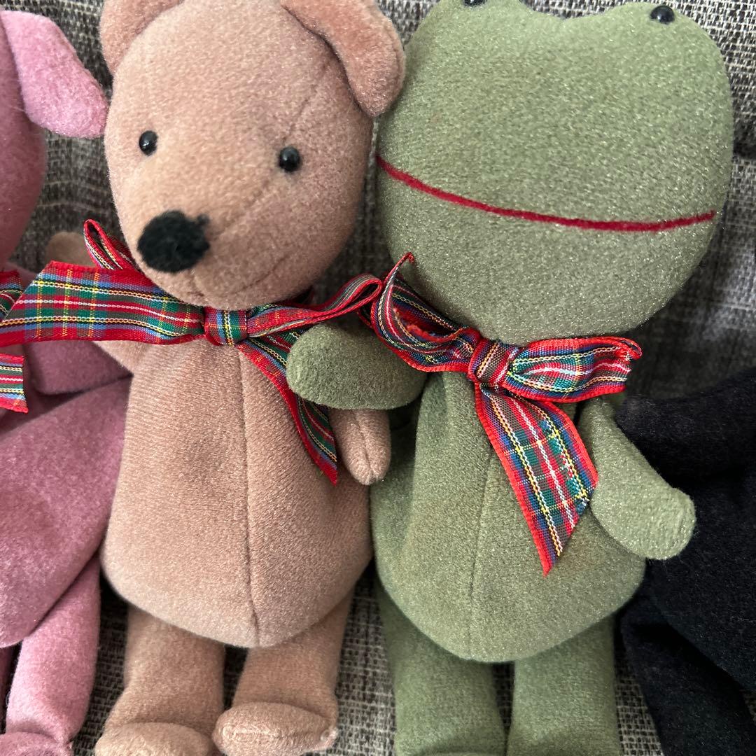 超希少★昭和レトロ　sekiguchi プチフルール ぬいぐるみ　動物　５体