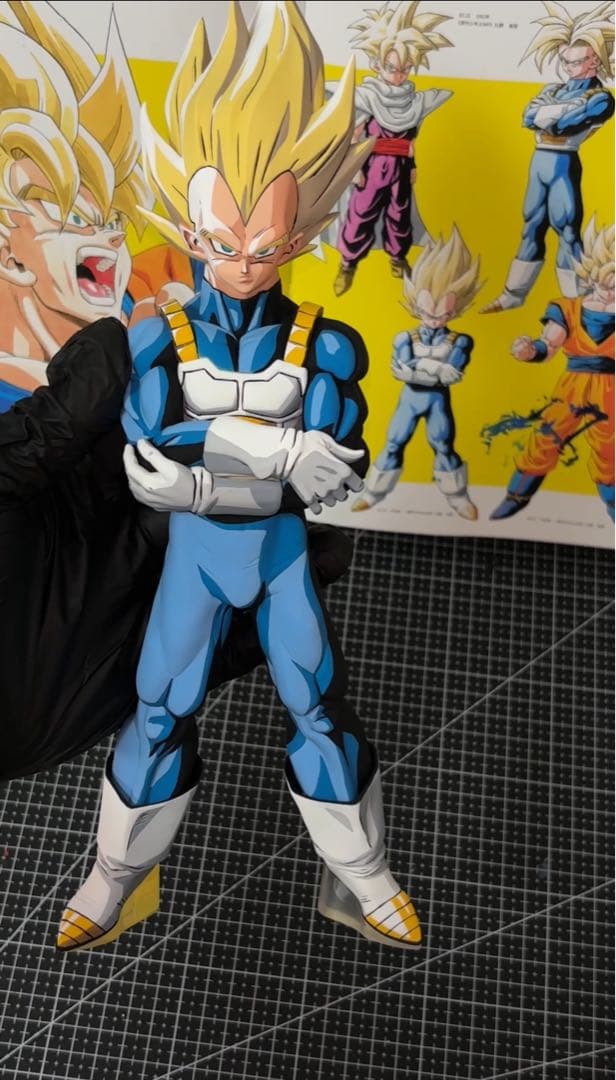 ★ドラゴンボール ベジータ　イラスト風 2D リペイント 二次元彩色　フィギュア