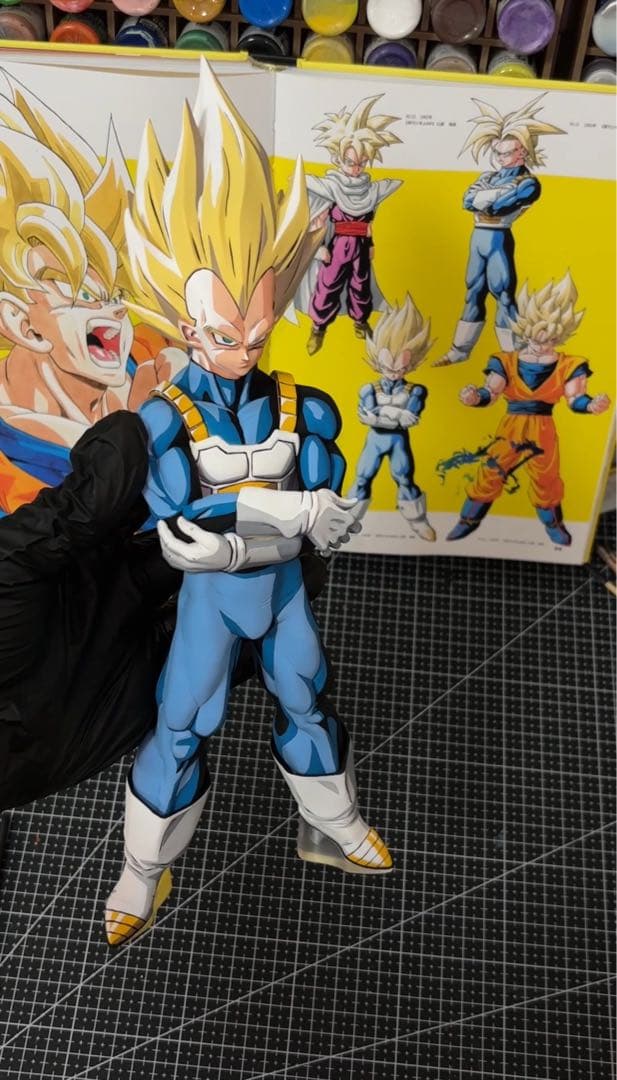 ★ドラゴンボール ベジータ　イラスト風 2D リペイント 二次元彩色　フィギュア