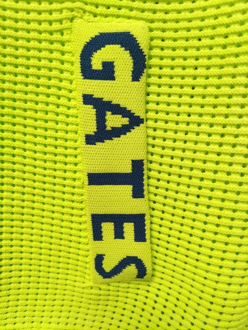 パーリーゲイツ　メッシュ　ニットパーカー　グリーンイエロー