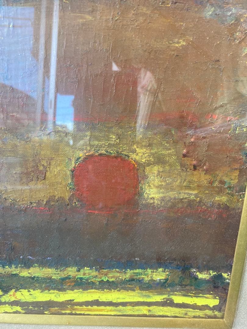 金色フレームの抽象画