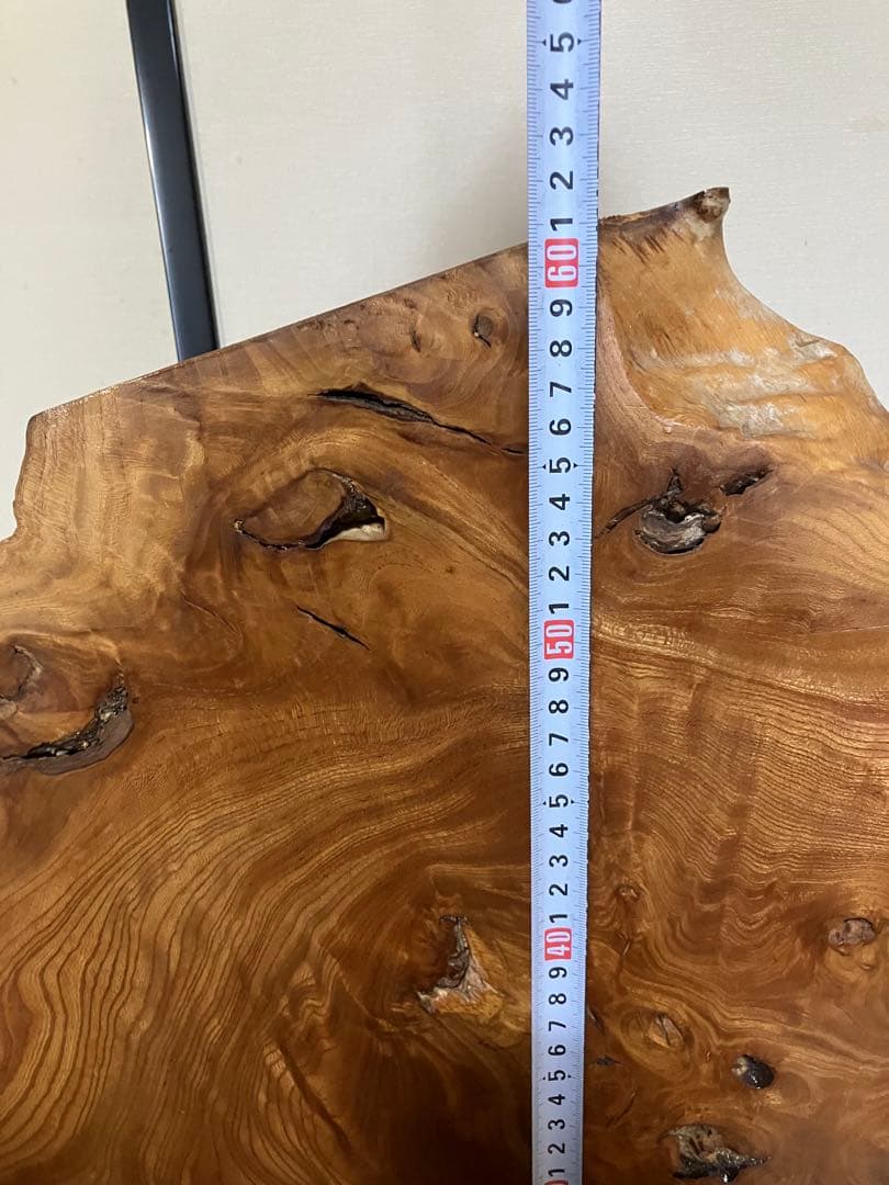 自然形状の木製アンティーク雑貨　骨董品　昭和レトロ（スタンド付き）