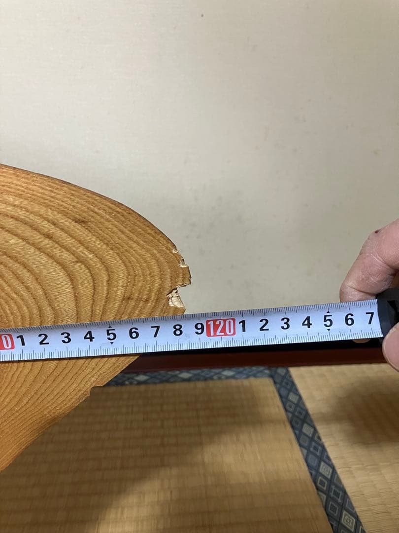 自然形状の木製アンティーク雑貨　骨董品　昭和レトロ（スタンド付き）