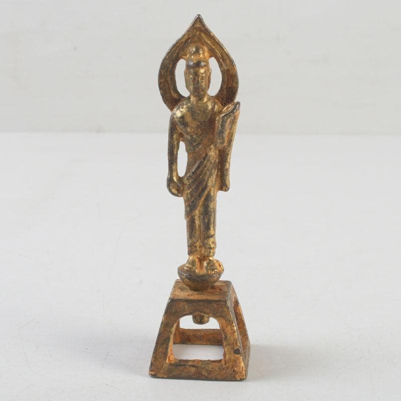 仏教美術　古銅鍍金　朝鮮仏　仏像　置物　V　9578