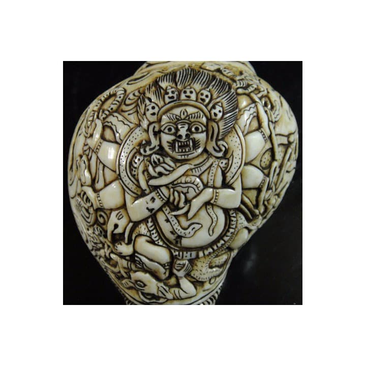 チベット密教法具　法螺貝（シャンカ）マハーカーラ（大黒天/だいこくてん）