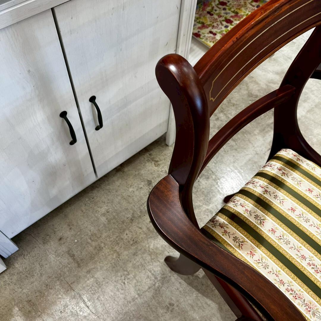 イギリス家具 リージェンシー様式 マホガニー アームチェア ダイニングチェア