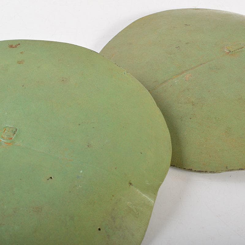 中国　銅製　蓮葉に蛙　香立　香皿　在銘　2点まとめて　N　6495