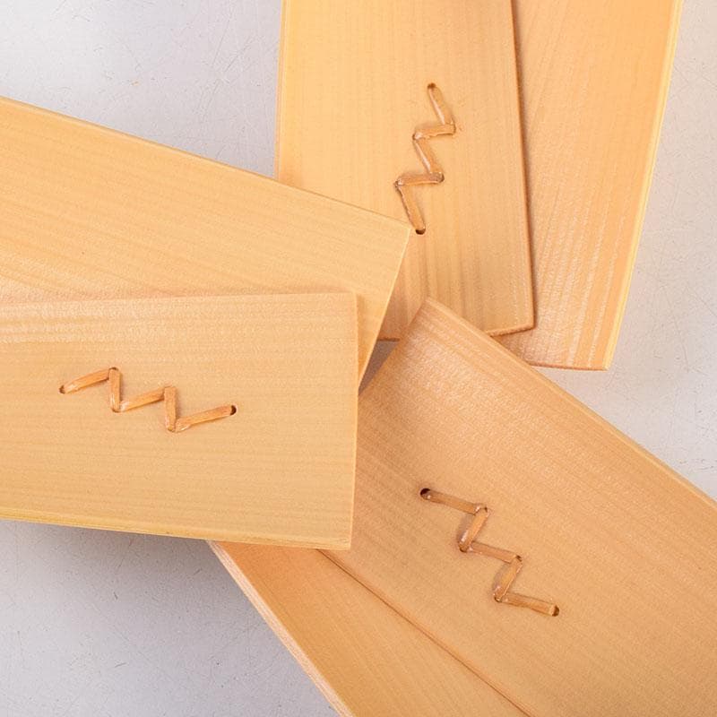 茶道具　此君亭工房　白竹　ささ舟　お絞り受け　五点　共箱　V　R8829