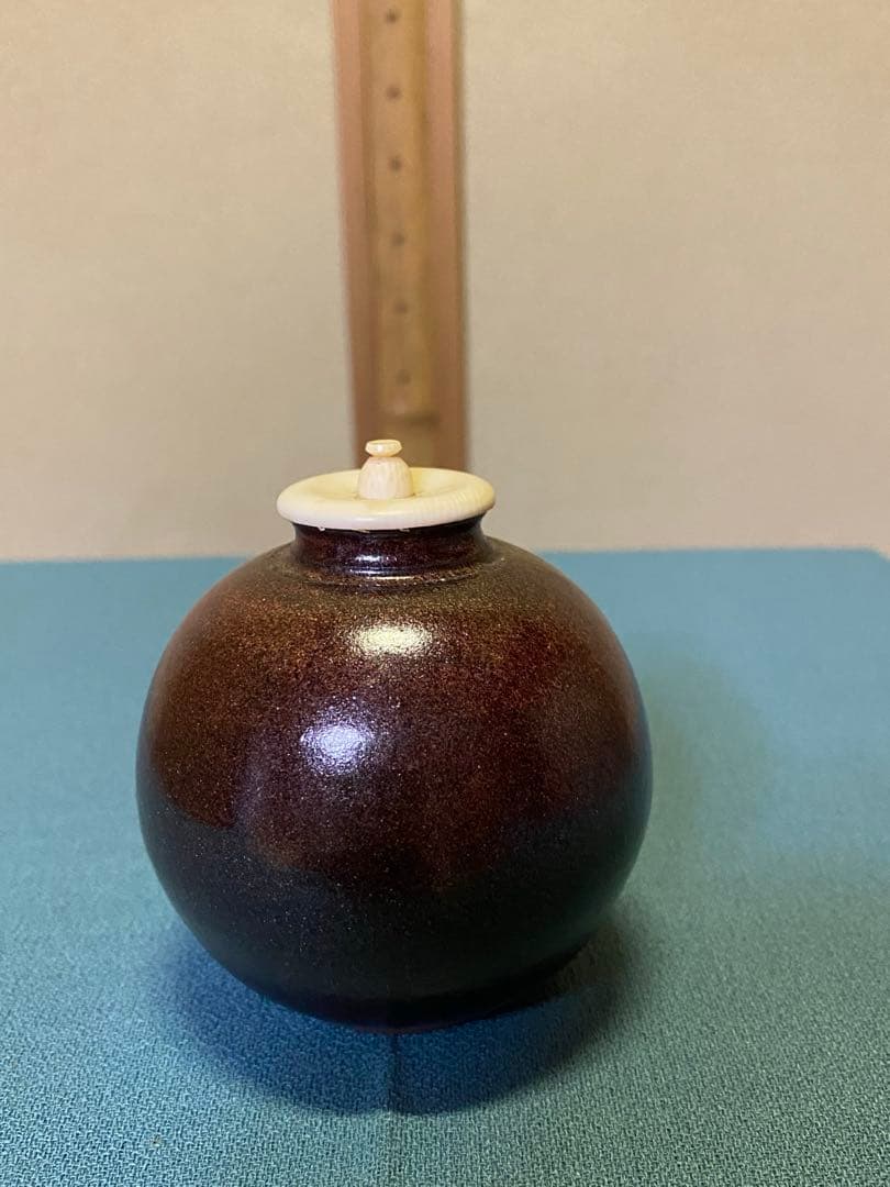 【本日限定】茶道具/茶入 笹田有祥『模 珠光文琳』平安東山 唐物 大名物