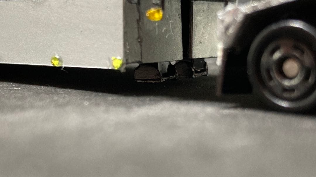 トミカ風ミニカー改造日野プロフィアまな板トレーラー