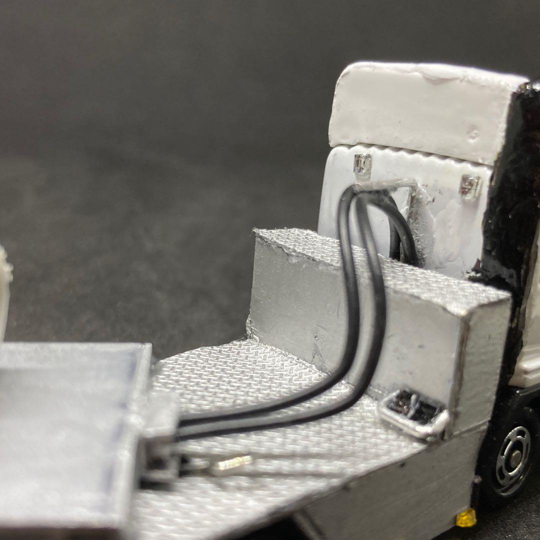 トミカ風ミニカー改造日野プロフィアまな板トレーラー