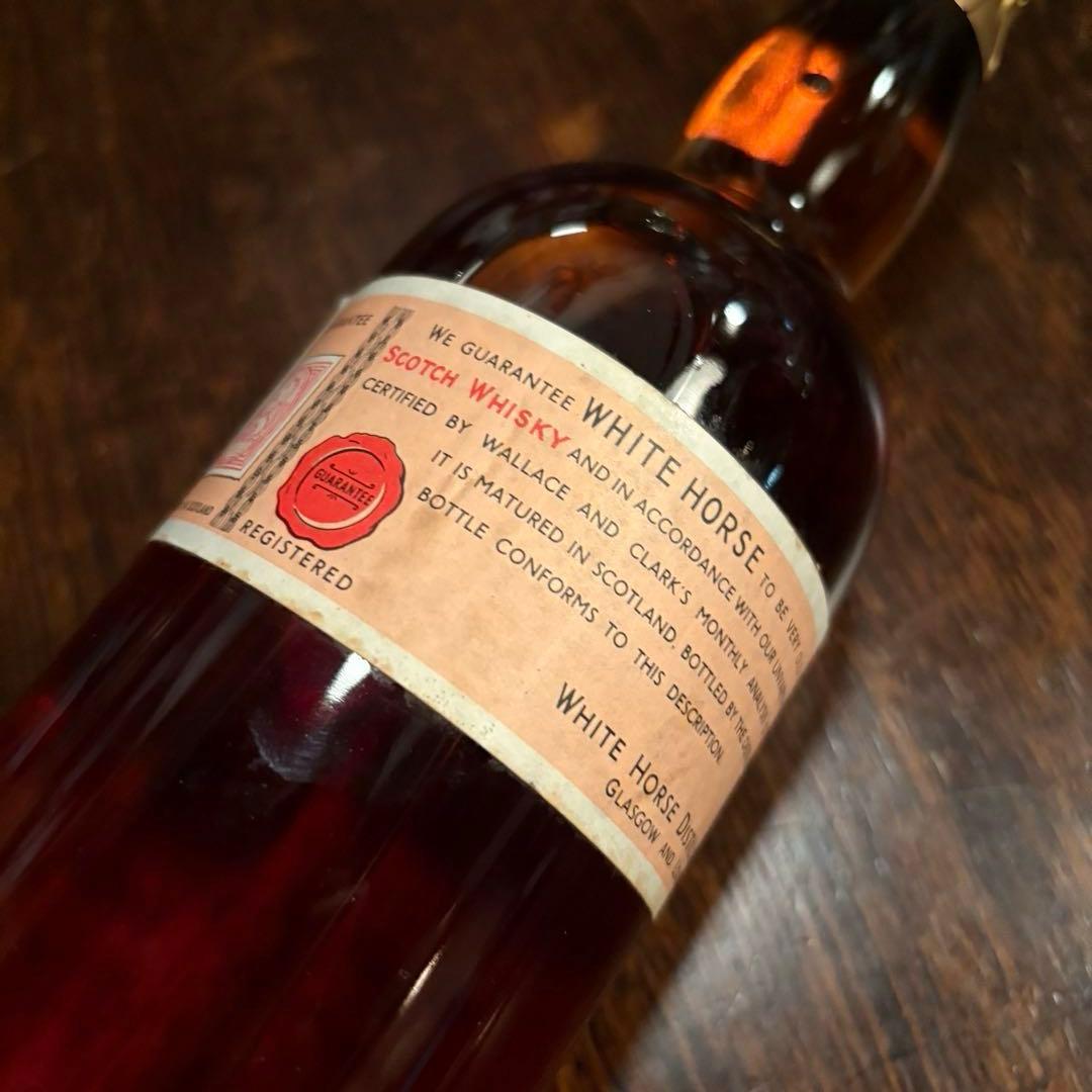 WHITE HORSE 1960年代 馬車引きラベル　2本セット