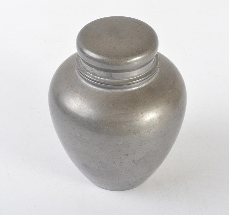 煎茶道具　古錫　点銅款　茶壷　茶心壷　約819g　G　R4575