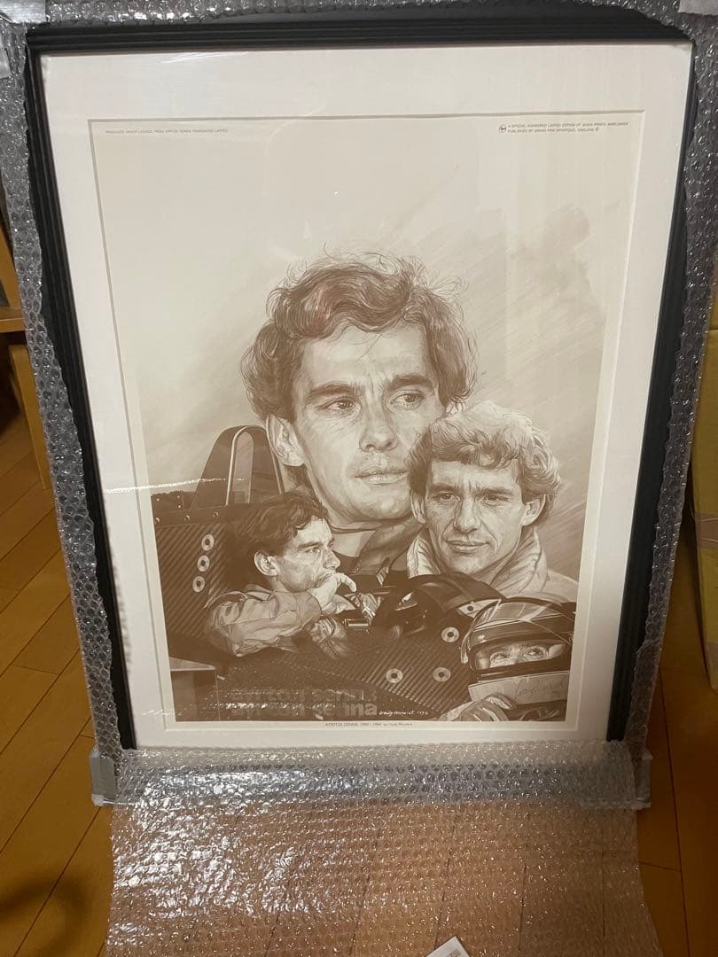 アイルトン・セナ　F1 アートポスター　クレイグ・ワーウィック絵画　リトグラフ