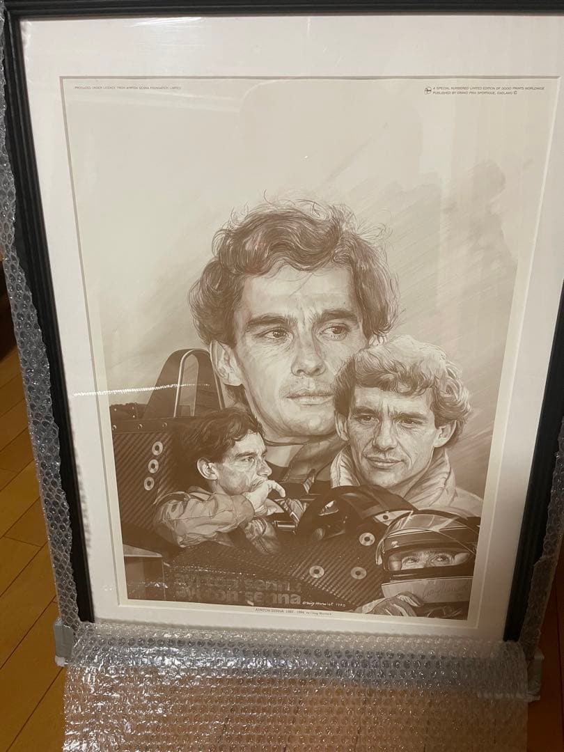 アイルトン・セナ　F1 アートポスター　クレイグ・ワーウィック絵画　リトグラフ