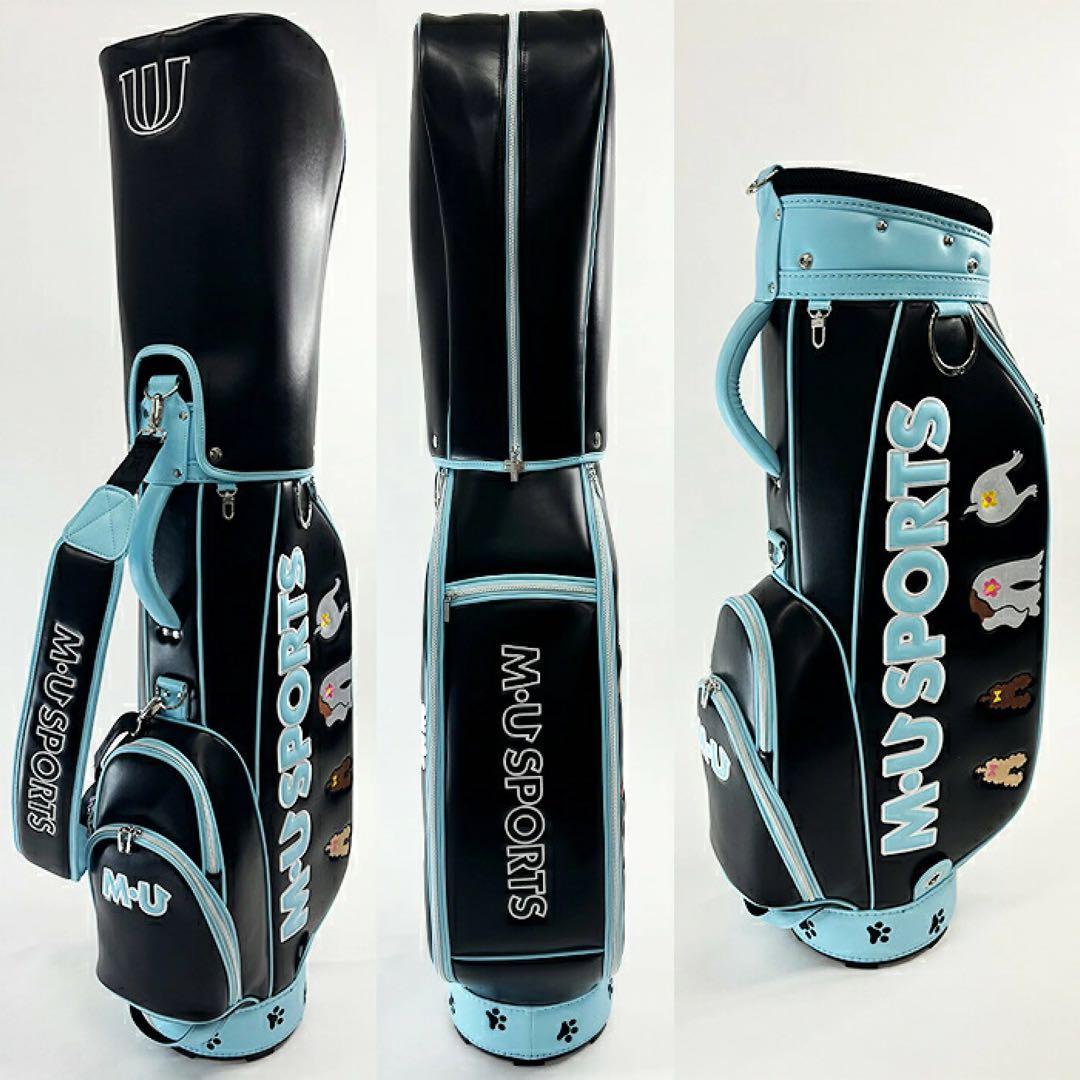 【新品】MUスポーツ 703R6154 キャディバッグ BLK エムユースポーツ
