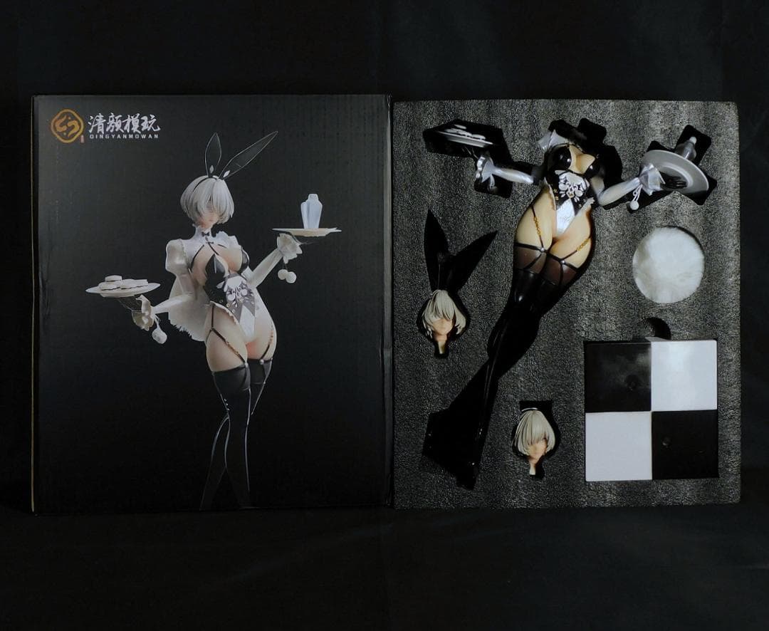 ニーアオートマタ　バニー 2B　頭部２種　1/4　フィギュア 専用箱　海外限定