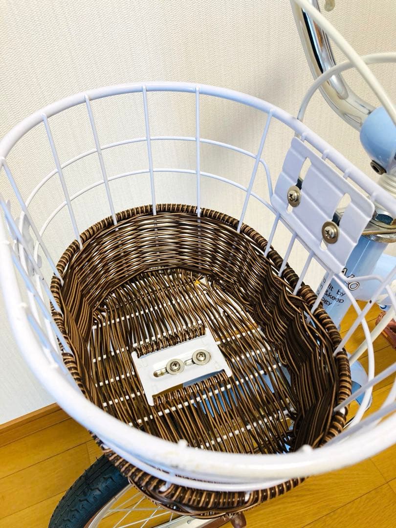 【引き取り限定】子供用自転車　マハロキッズ　18型　水色　駒あり