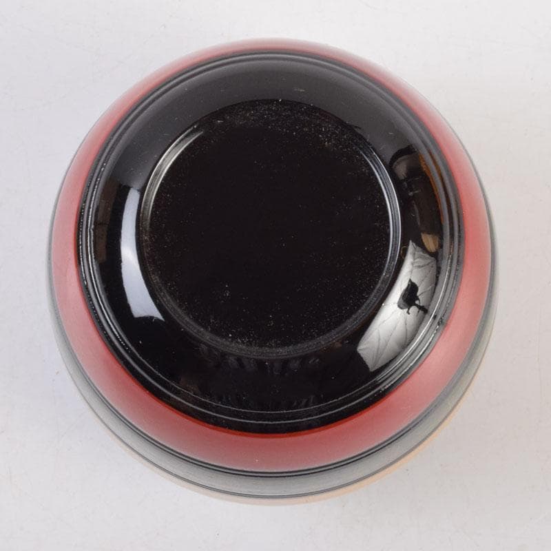 茶道具　中村湖彩作　唐物　独楽棗　共布共箱　V　9191