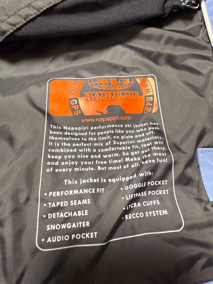 NAPAPIJRI レディース Mブルー ナパピリ SKI ダウン スノーウェア