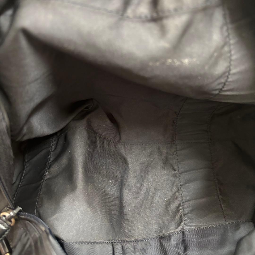 PRADA プラダ 2way ボストンバッグ ナイロン×レザー 黒　鍵付き