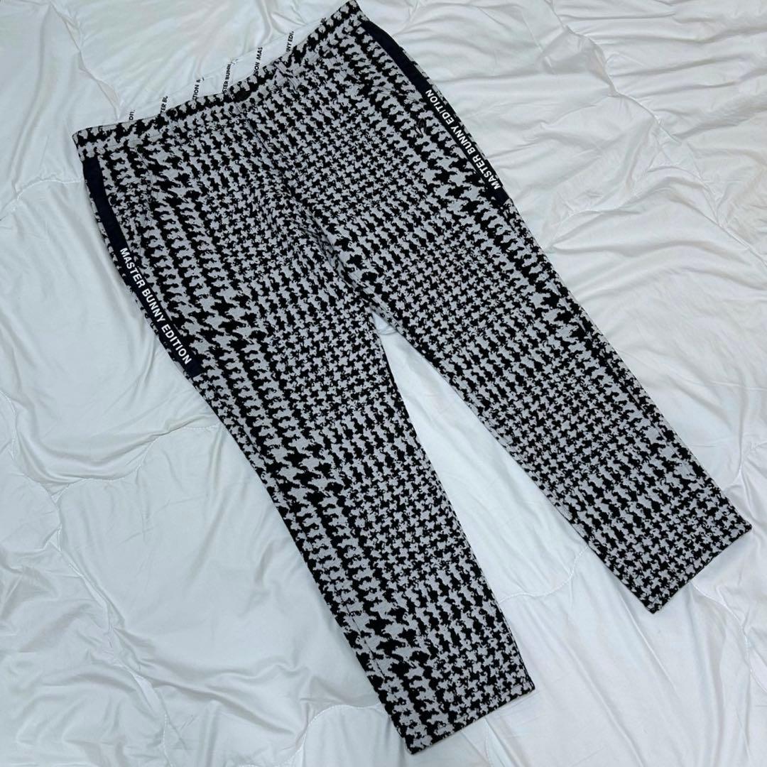 MASTER BUNNY EDITION グレンチェック柄・ストレッチ パンツ