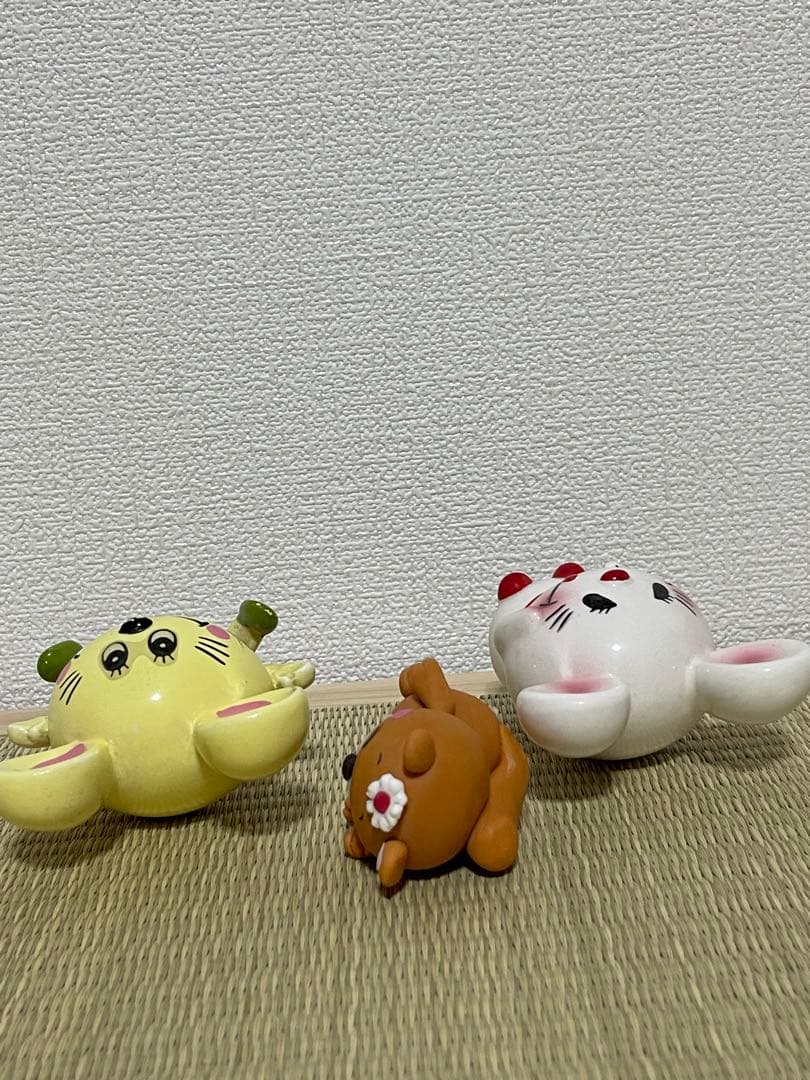 内藤ルネ　ねずみ　セット　おまけの粘土のビーバー　陶器　昭和レトロ