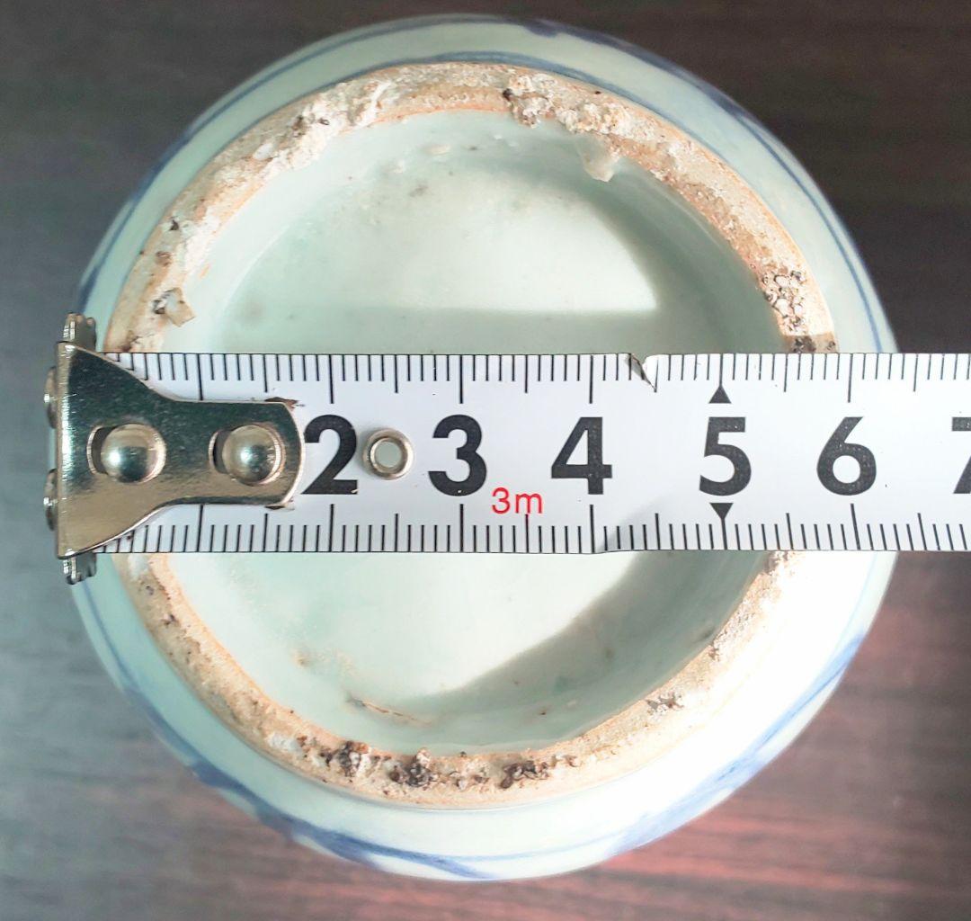 中国美術 明時代 白磁 漳州磁器壺 染付花蝶模様 陶磁器 茶壺