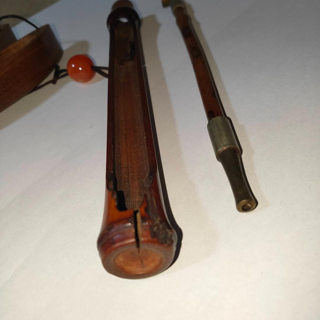 キセル　キセルケース　煙草入れ　古民家　蔵出し　骨董　根付　煙管　煙管入れ　木製