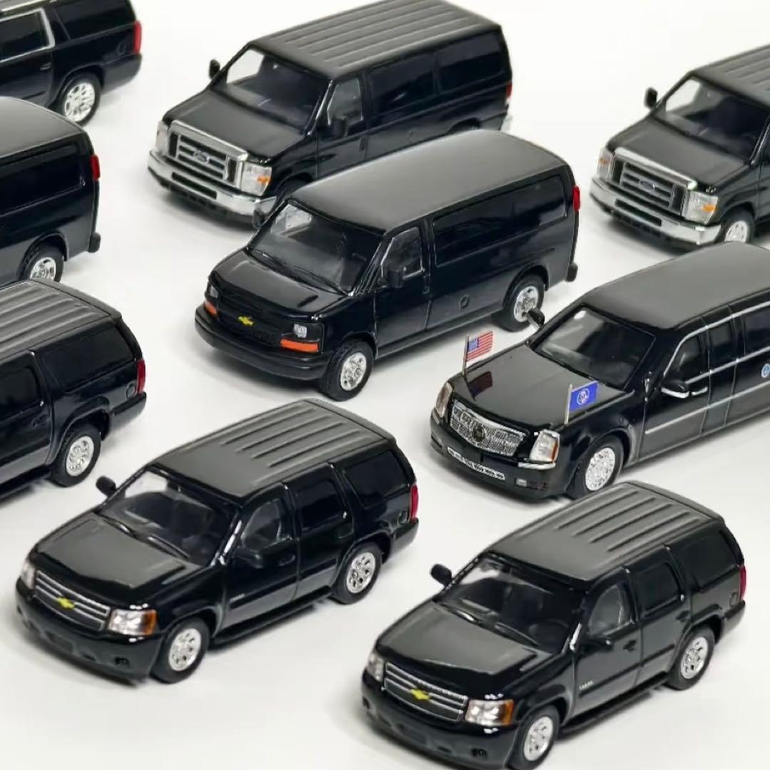 【HEC限定／9台セット】596 1/64 アメリカ大統領車隊 フルセット