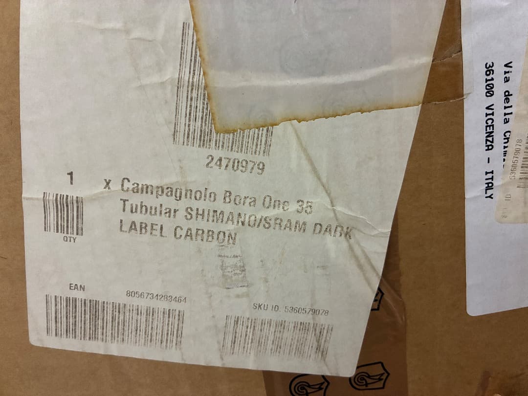 カンパ　Bora One 35 TU SH11s ダークラベル　リア訳あり中古
